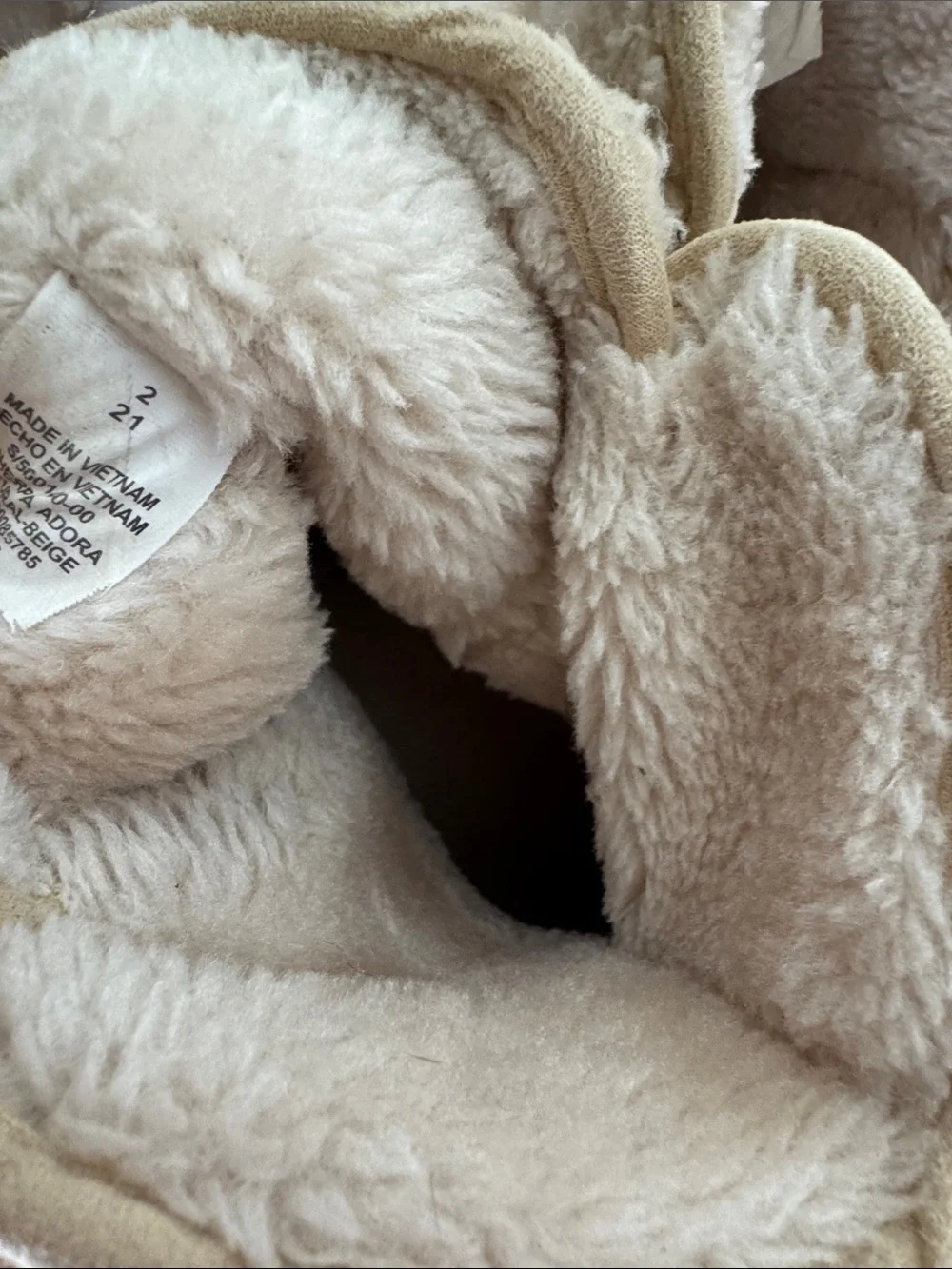 Cat & Jack Brown and Cream Faux Fur Kids Boots Duo